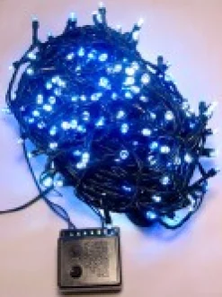 Store Christmas Warehouse 300 Blue & Cool White Led Concave Bulb Christmas Fairy String Lights - 15M
