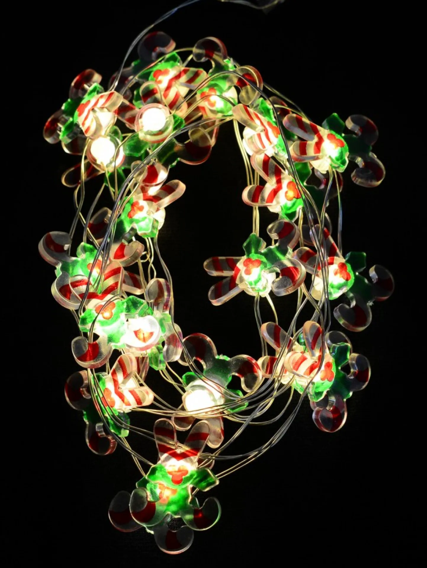 Cheap Christmas Warehouse 20 Candy Canes With Warm White Led Bulb Christmas String Battery Lights - 2M