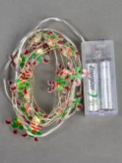 Cheap Christmas Warehouse 20 Candy Canes With Warm White Led Bulb Christmas String Battery Lights - 2M