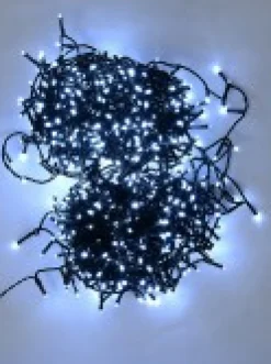 Shop Christmas Warehouse 1000 Cool White Concave Bulb Led Christmas Fairy String Lights - 50M