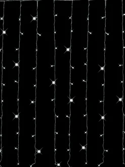 Flash Sale Christmas Warehouse 120 Cool White Concave Bulb Led Christmas Curtain Light String - 2.2M