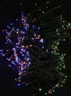 Store Christmas Warehouse 500 Multi Colour Concave Bulb Led String Fairy Solar Lights - 50M
