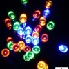 Cheap Christmas Warehouse 100 Multi Colour Concave Bulb Led String Fairy Solar Lights - 10M