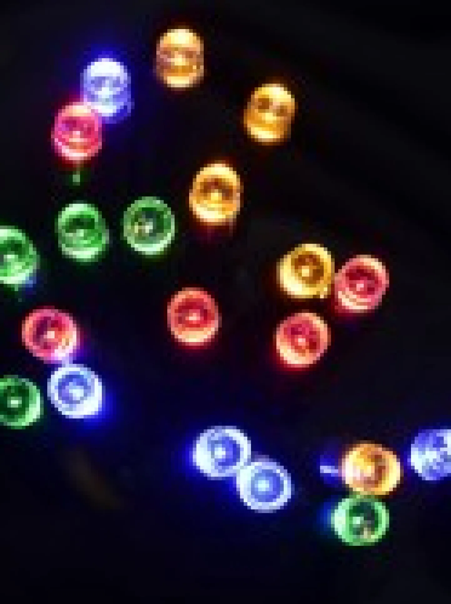 Hot Christmas Warehouse 20 Multi Colour Concave Led Bulb Christmas Battery String Fairy Lights - 2.4M