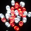Clearance Christmas Warehouse 300 Red & Cool White Led Concave Bulb Christmas Fairy String Lights - 15M
