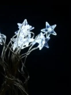 Outlet Christmas Warehouse 20 Stars With Cool White Led Bulb Christmas String Battery Lights - 2M