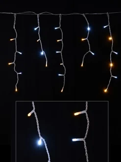 Hot Christmas Warehouse 420 Warm & Cool White Concave Bulb Led Christmas Icicle String Light - 10M