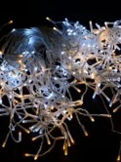 Hot Christmas Warehouse 420 Warm & Cool White Concave Bulb Led Christmas Icicle String Light - 10M