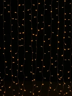 Store Christmas Warehouse 400 Warm White Concave Bulb Led Christmas Curtain Light String - 2.5M