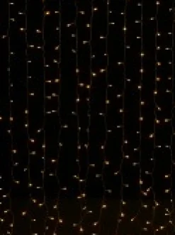Store Christmas Warehouse 400 Warm White Concave Bulb Led Christmas Curtain Light String - 2.5M