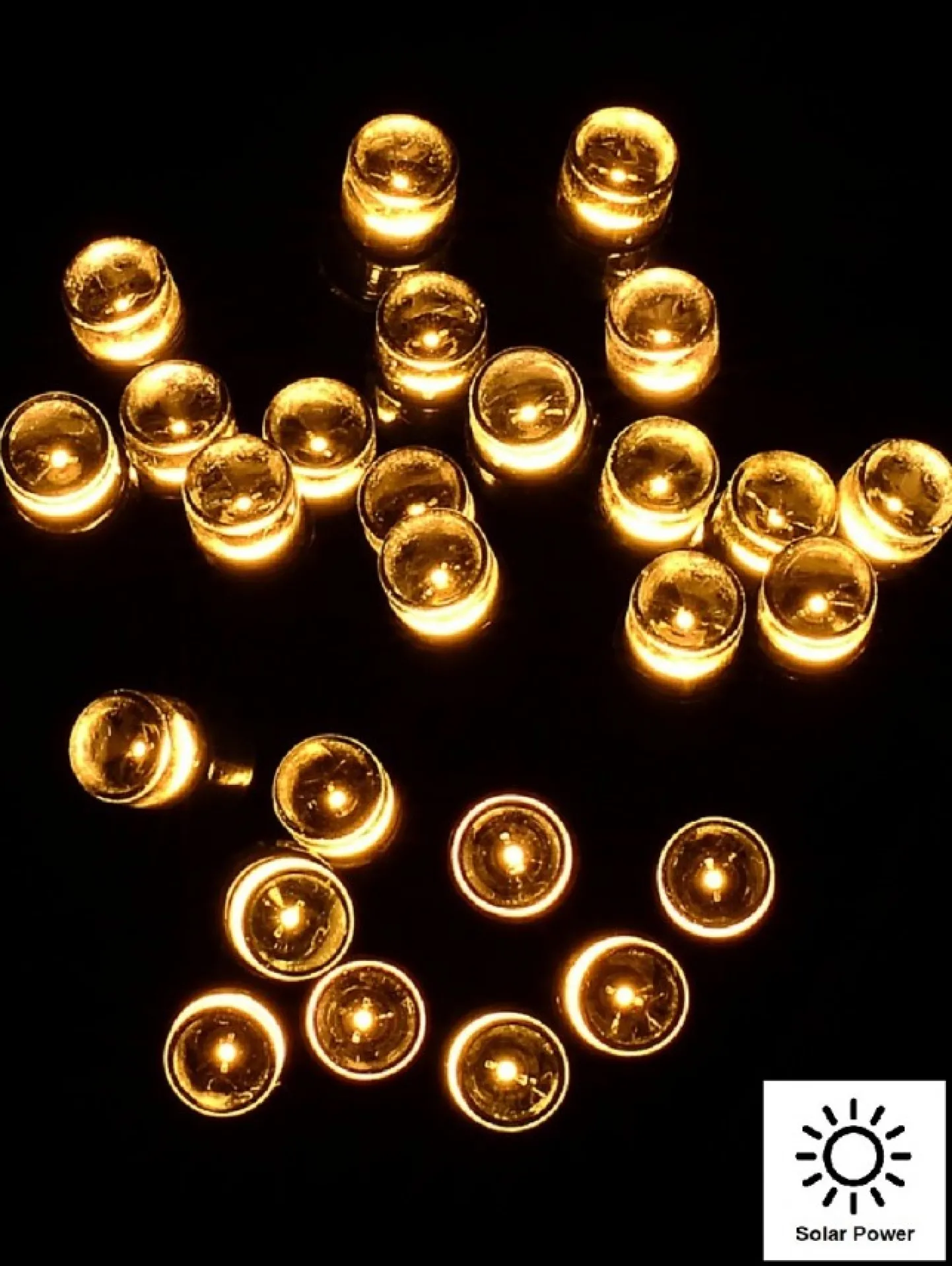 Best Sale Christmas Warehouse 100 Warm White Concave Led Bulb Solar Powered String Fairy Lights - 10M