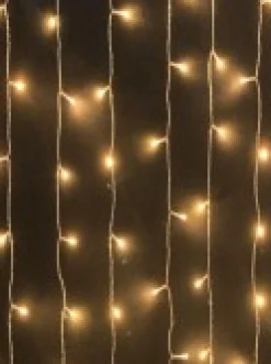 Cheap Christmas Warehouse 98 Warm White Led Concave Bulb With Star Ends V - Shape Curtain Light - 1.4M