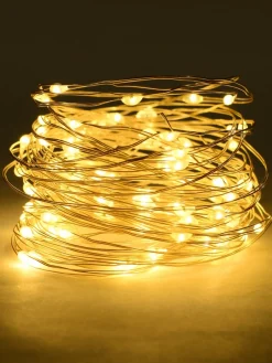 Cheap Christmas Warehouse 100 Warm White Micro Led Seed Bulb Christmas Wire Battery Lights - 10M