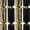 Discount Christmas Warehouse Black & Gold With Swirl Splash Pattern Christmas Cracker Bon Bons - 12 X 30Cm