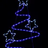 Cheap Christmas Warehouse Blue & Cool White Led Christmas Tree With Stars Rope Light Silhouette - 85Cm