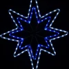 Online Christmas Warehouse Blue & Cool White 5-Point Star Of Bethlehem Led Rope Light Silhouette - 75Cm