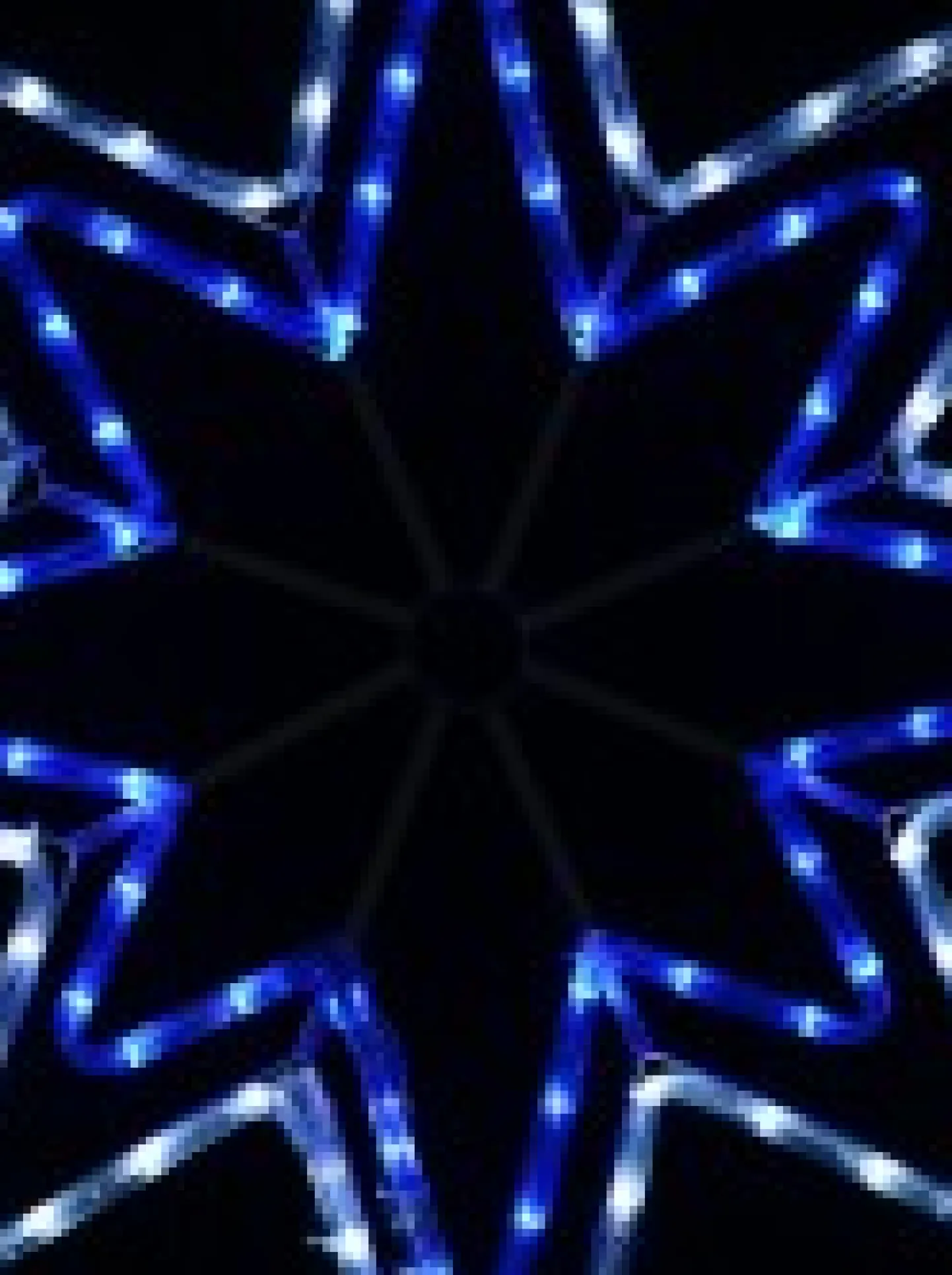 Online Christmas Warehouse Blue & Cool White 5-Point Star Of Bethlehem Led Rope Light Silhouette - 75Cm
