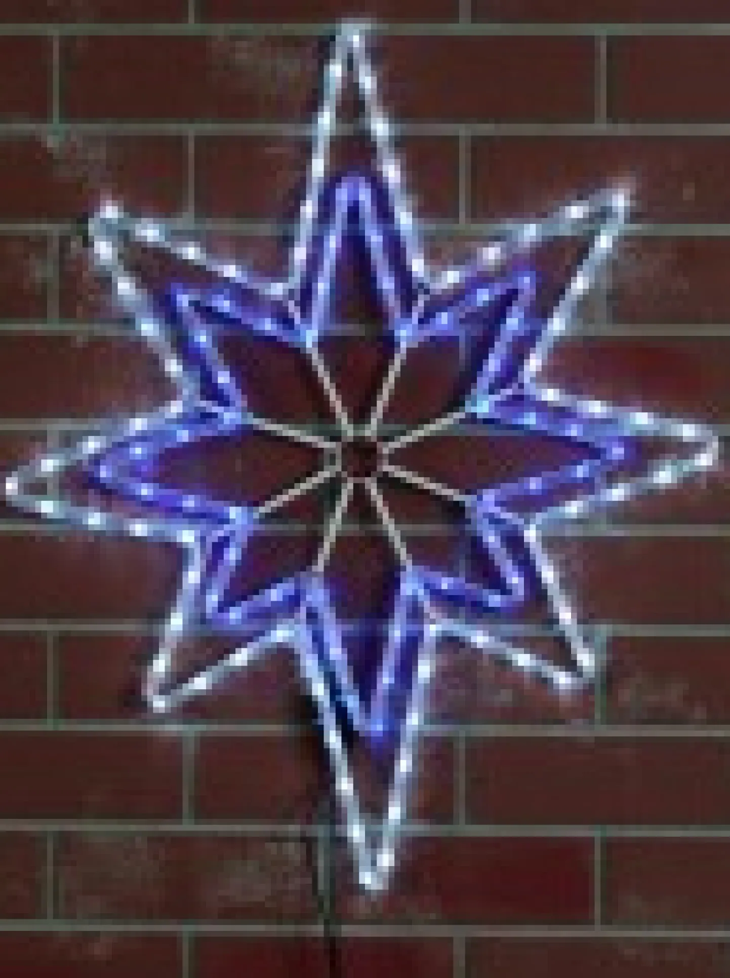 Online Christmas Warehouse Blue & Cool White 5-Point Star Of Bethlehem Led Rope Light Silhouette - 75Cm