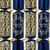 Hot Christmas Warehouse Blue & Gold With Christmas Wishes Holly Vine & Wreath Bon Bons - 50 X 30Cm