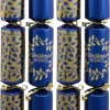 Best Christmas Warehouse Blue & Gold With Christmas Wishes Holly Vine & Wreath Bon Bons - 12 X 29Cm