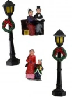 Outlet Christmas Warehouse Carollers In Illuminated Town Centre Christmas Village Figurines - 11 Piece Set