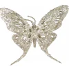 New Christmas Warehouse Champagne Butterfly With Glitter & Flecks Christmas Critter Pick - 16Cm