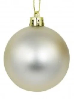 Fashion Christmas Warehouse Champagne Glitter, Matte & Metallic Christmas Baubles - 12 X 60Mm