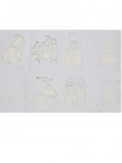 Clearance Christmas Warehouse Christmas Themes Reusable Spray Snow Stencil Christmas Decorations - 24Cm