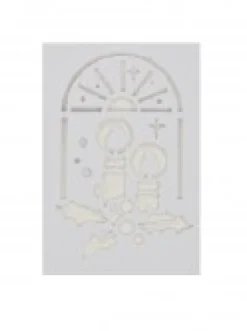 Clearance Christmas Warehouse Christmas Themes Reusable Spray Snow Stencil Christmas Decorations - 24Cm