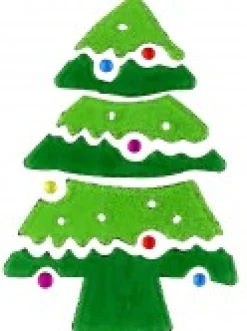 Best Christmas Warehouse Christmas Tree & Gifts Gel Christmas Window Cling Decoration - 18Cm