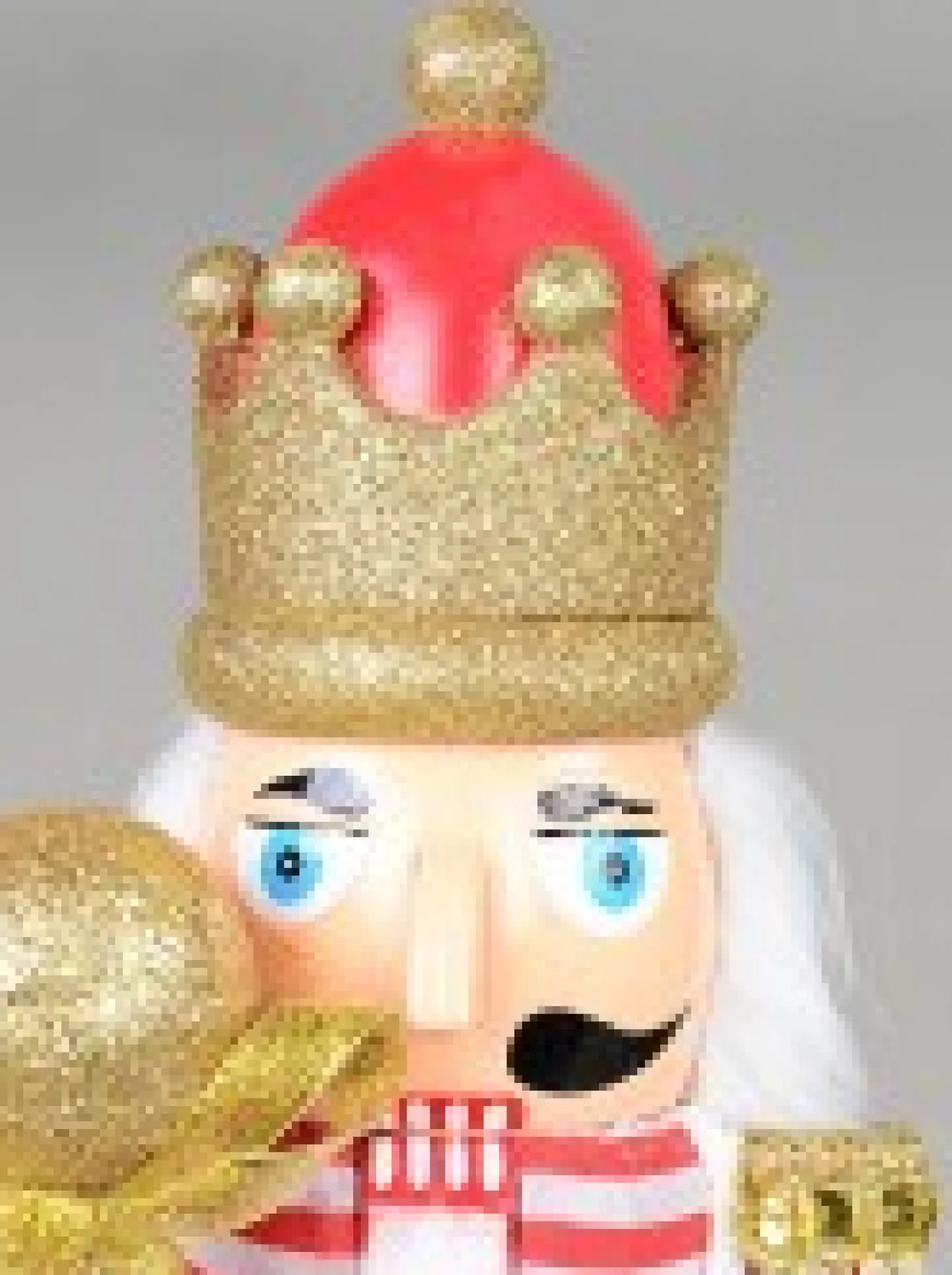 Cheap Christmas Warehouse Classic Christmas Nutcracker With Ball Staff Decorative Ornament - 38Cm