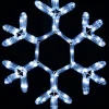 Cheap Christmas Warehouse Cool White Led Branched Star Snowflake Rope Light Silhouette - 40Cm