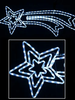Fashion Christmas Warehouse Cool White Led Shooting Christmas Star Rope Light Display Silhouette - 1.2M