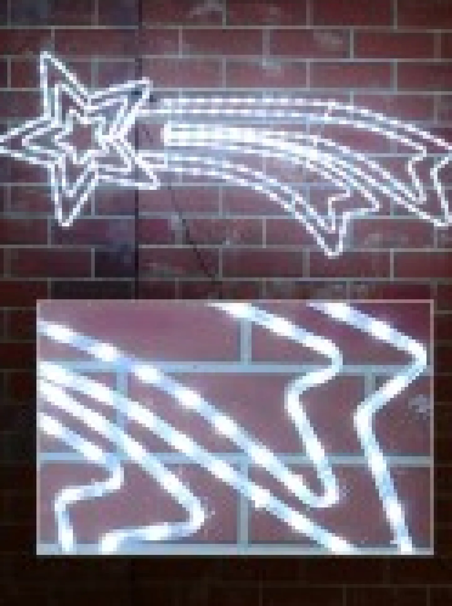 Fashion Christmas Warehouse Cool White Led Shooting Christmas Star Rope Light Display Silhouette - 1.2M