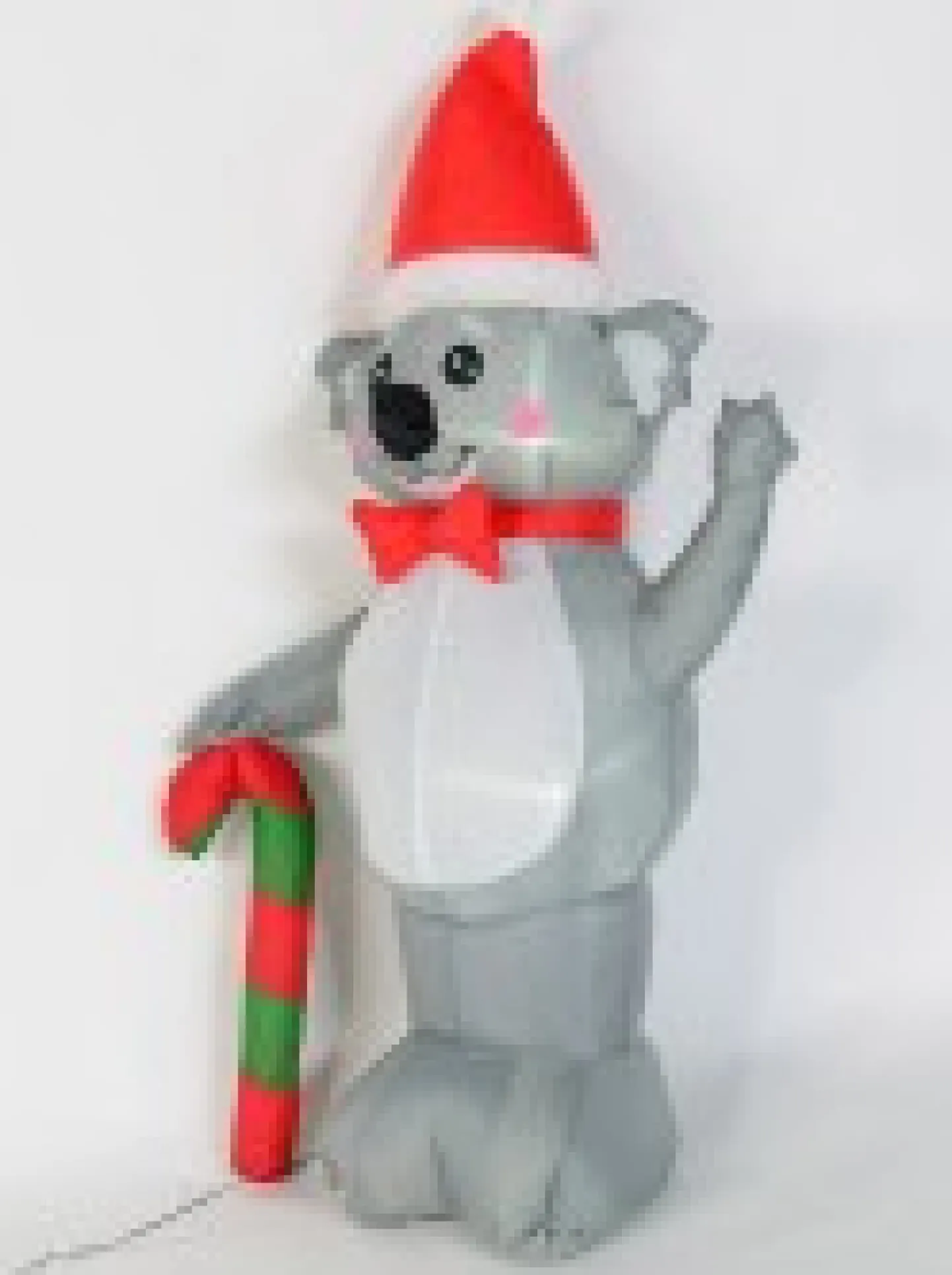 Shop Christmas Warehouse Cuddles The Koala & Candy Cane Illuminated Christmas Inflatable Display - 1.3M