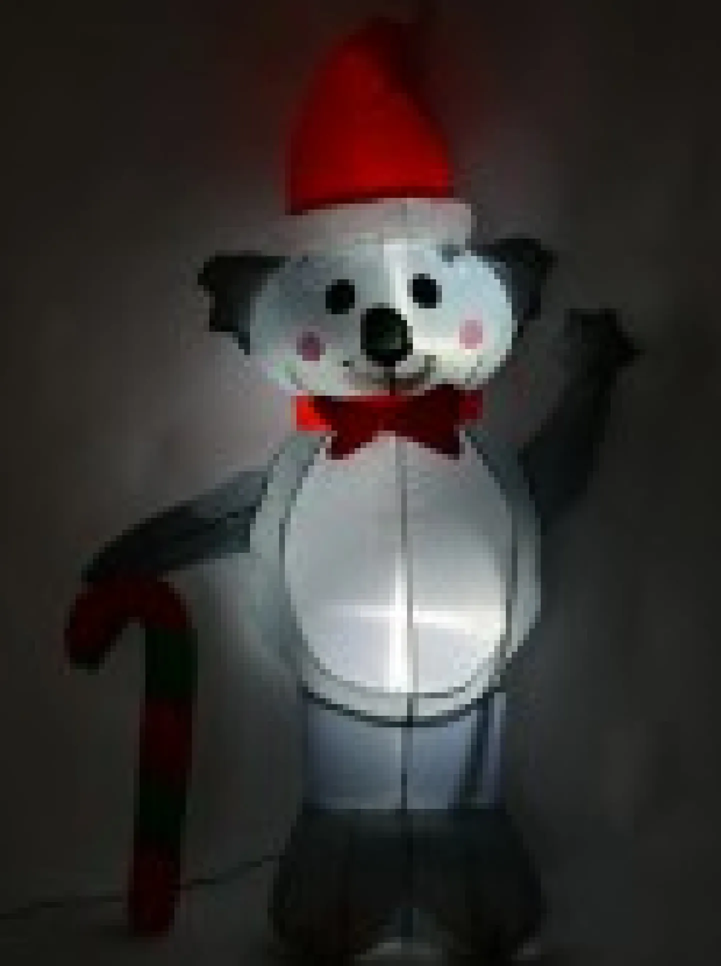 Shop Christmas Warehouse Cuddles The Koala & Candy Cane Illuminated Christmas Inflatable Display - 1.3M
