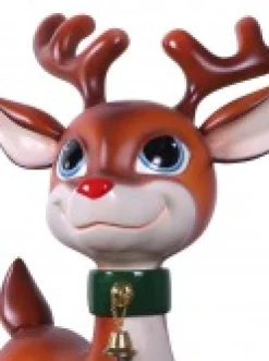 Best Christmas Warehouse Cute Resin Reindeer Calf With Christmas Gift Life Size Decor Ornament - 89Cm