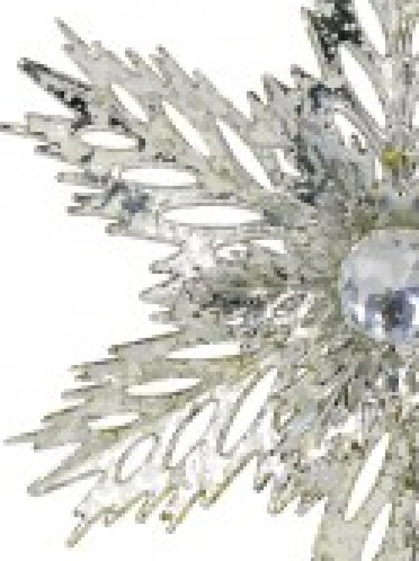 Online Christmas Warehouse 3D Silver Snowflake With Sequins Christmas Tree Hanging Decoration - 15Cm