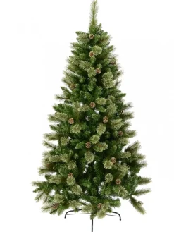 Cheap Christmas Warehouse Dawn Dew Light Traditional Christmas Tree With Pine Cones & 1164 Tips - 2.3M