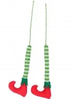 Sale Christmas Warehouse Elf Feet In Your Tree With Long Socks Pair Decorative Christmas Picks - 2 X 40Cm
