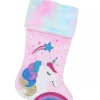 Flash Sale Christmas Warehouse Fabulous Unicorn, Rainbow & Star Applique Velvet Christmas Stocking - 48Cm