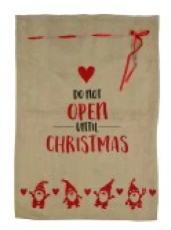 Flash Sale Christmas Warehouse Faux Jute Happy Santa Do Not Open Until Christmas Gift Santa Sack - 93Cm