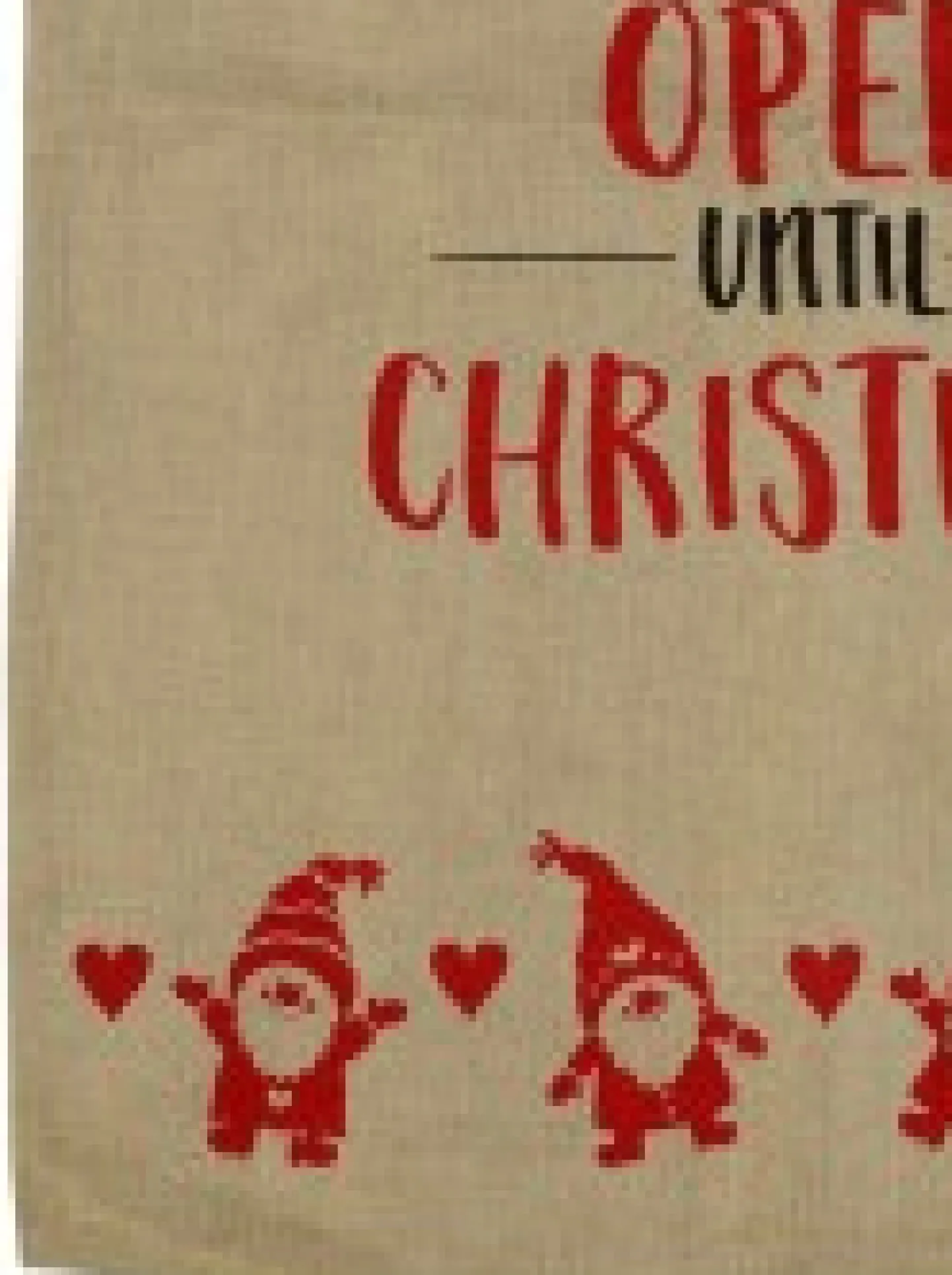 Flash Sale Christmas Warehouse Faux Jute Happy Santa Do Not Open Until Christmas Gift Santa Sack - 93Cm