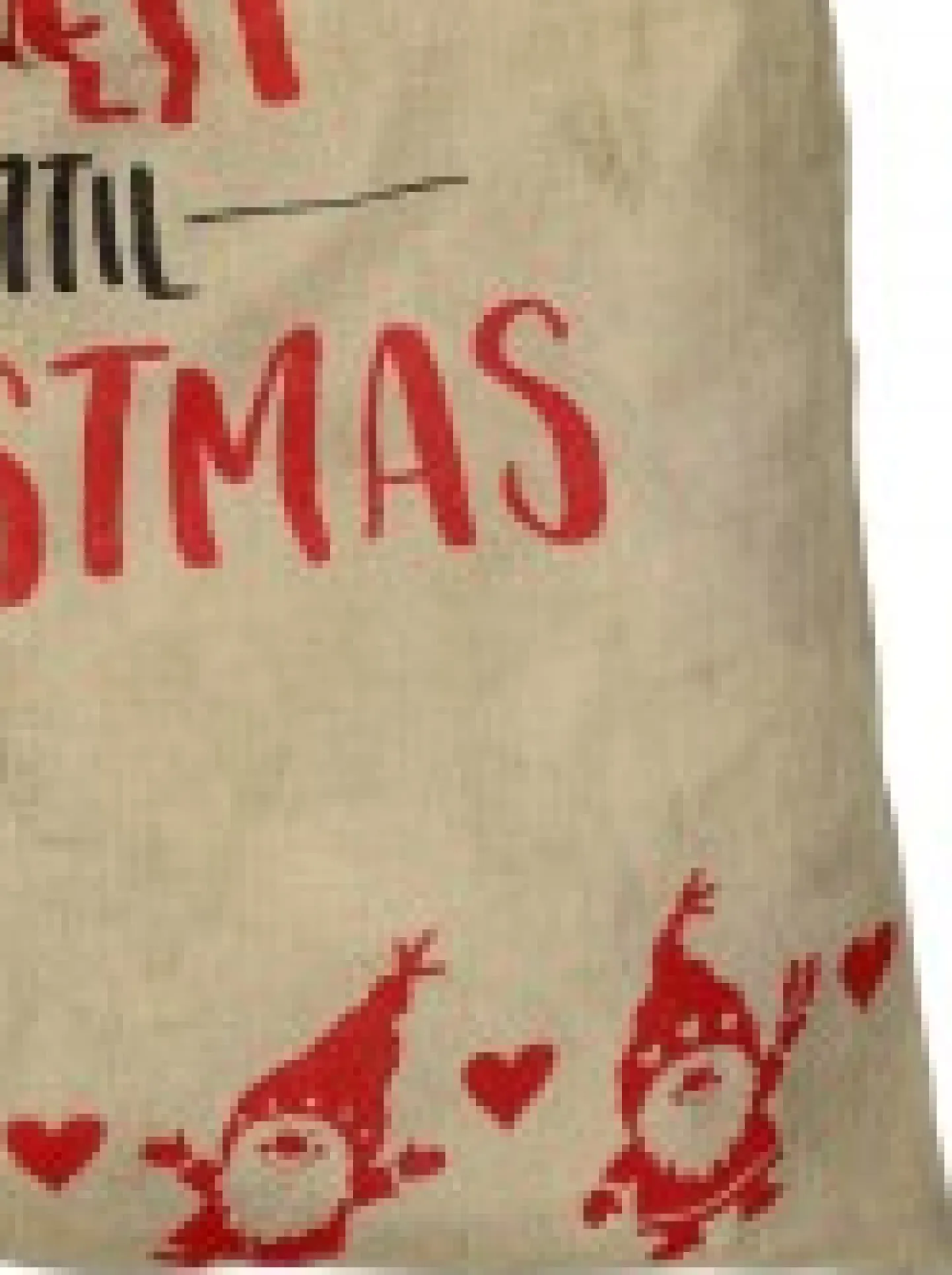 Flash Sale Christmas Warehouse Faux Jute Happy Santa Do Not Open Until Christmas Gift Santa Sack - 93Cm