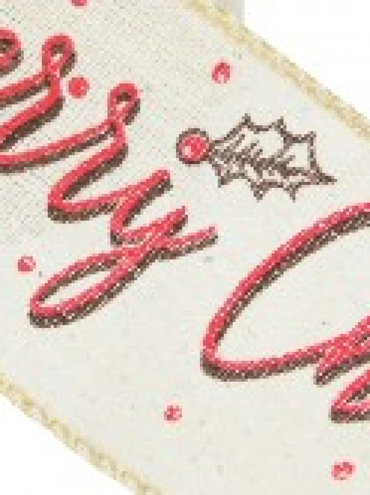 Best Sale Christmas Warehouse Font & Floral Pattern On Mesh Fabric Christmas Ribbon With Natural Edging - 3M