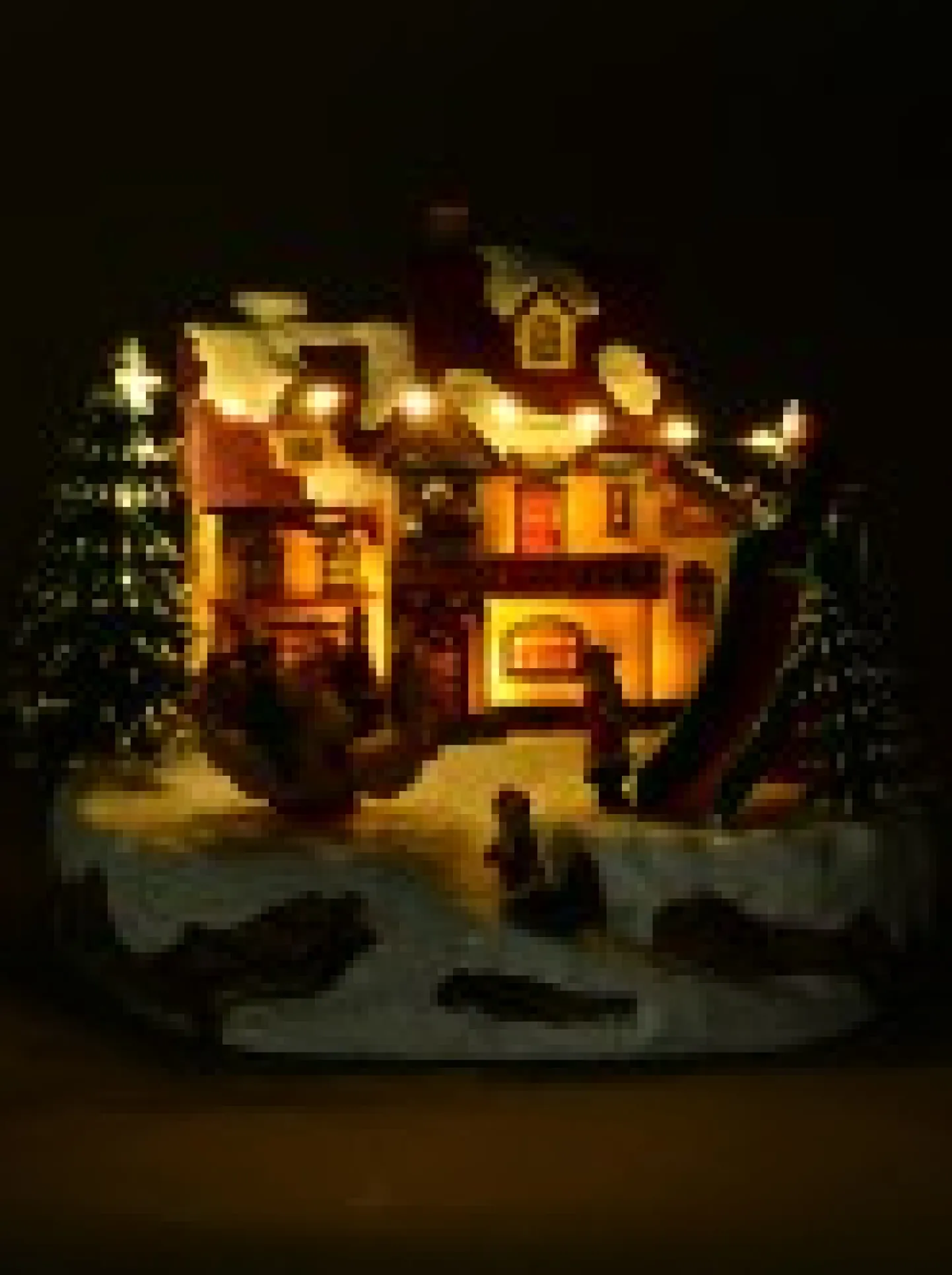 Shop Christmas Warehouse Fun Slide & Merry-Go-Round At Santa's Workshop Christmas Village Scene - 23Cm
