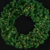 Best Christmas Warehouse Giant Balsam Pine Needle Pre-Lit Christmas Wreath With 420 Tips - 1.2M