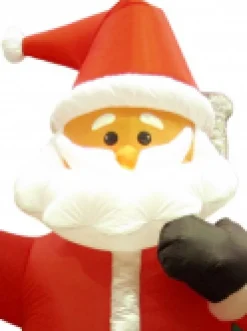 Clearance Christmas Warehouse Giant Santa Holding Christmas Sack Illuminated Christmas Inflatable Display - 3M