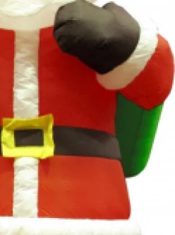 Clearance Christmas Warehouse Giant Santa Holding Christmas Sack Illuminated Christmas Inflatable Display - 3M