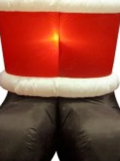 Clearance Christmas Warehouse Giant Santa Holding Christmas Sack Illuminated Christmas Inflatable Display - 3M